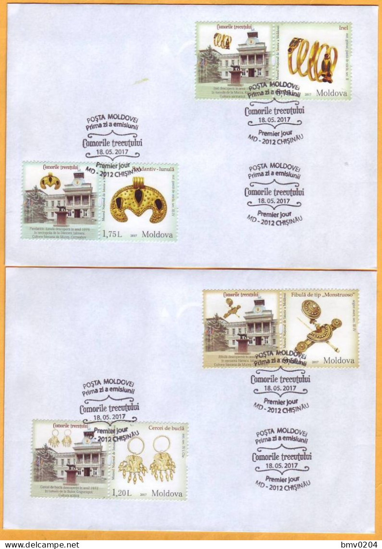 2017 Moldova Moldavie Moldau. FDC "Ancient Vestiges Of The Treasure Of The Republic Of Moldova." - Musées