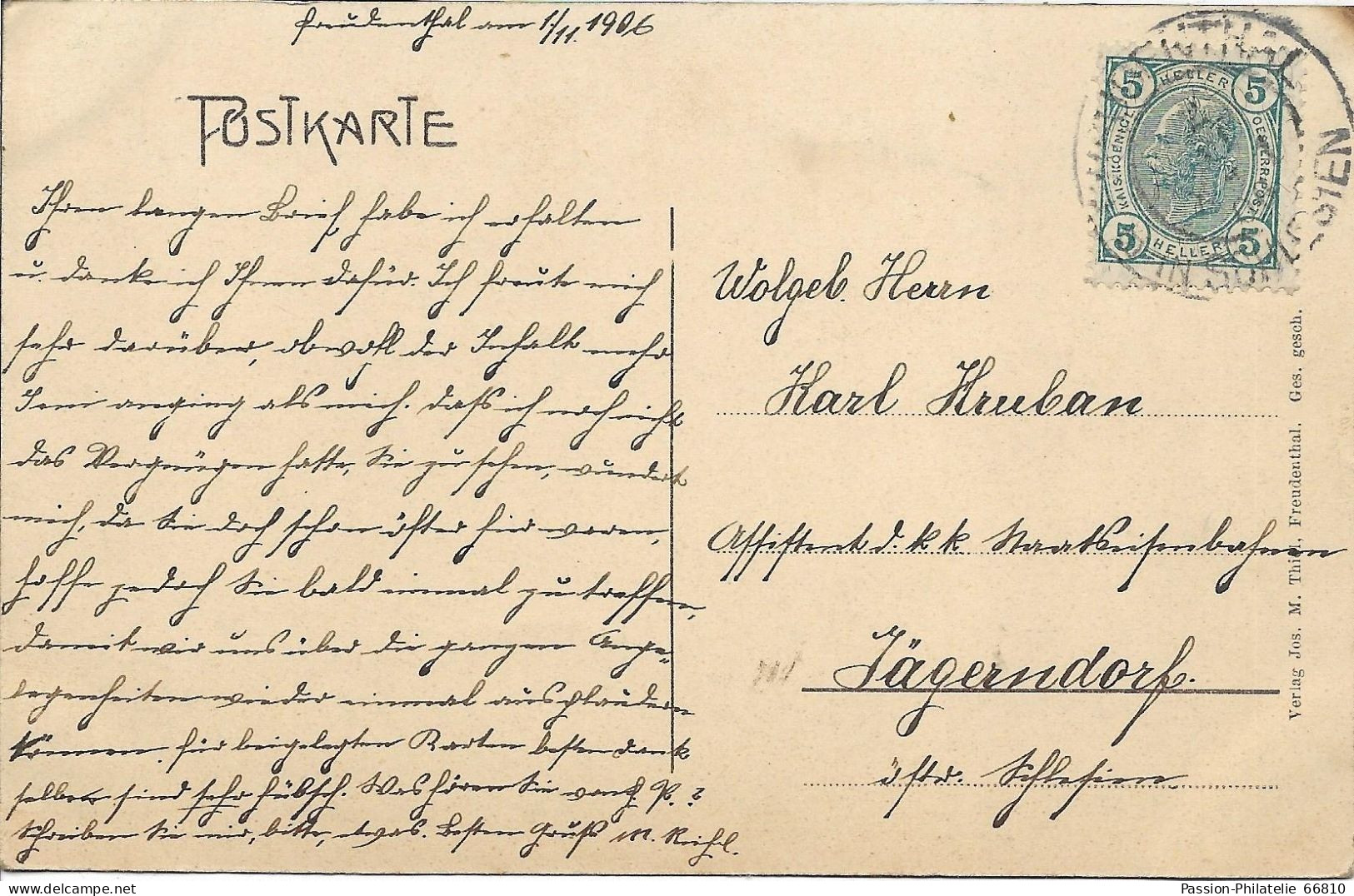 1906 - BRUNTAL ZUKUNFT , Gute Zustand, 2 Scan - Czech Republic