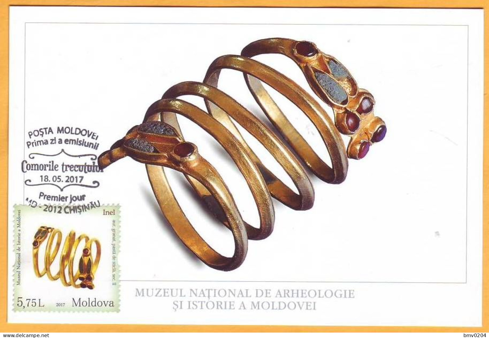 2017 Moldova Moldavie MAXICARD "Ancient Vestiges Of The Treasure Of The Republic Of Moldova." - Museos