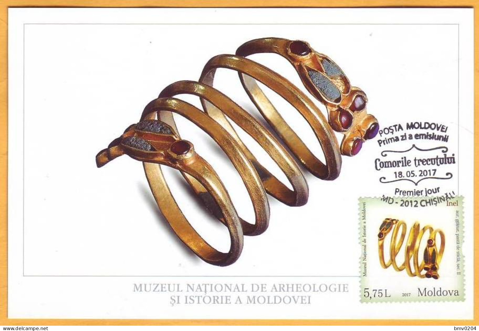 2017 Moldova Moldavie MAXICARD "Ancient Vestiges Of The Treasure Of The Republic Of Moldova." - Musea