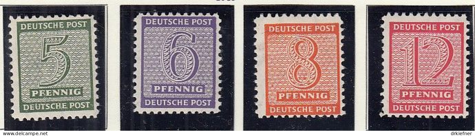 SBZ  120-123 X, Postfrisch **, Ziffer, 1945 - Nuevos