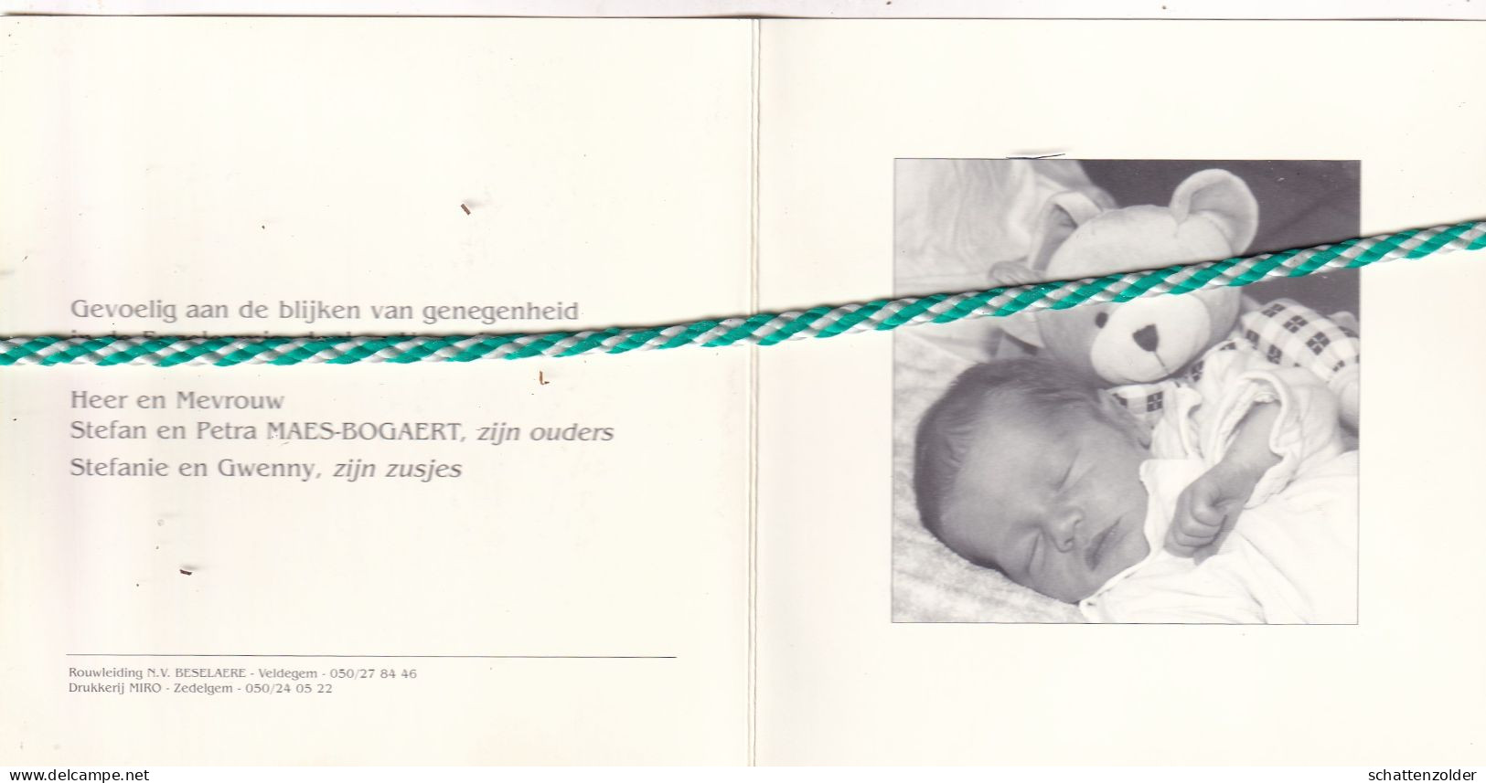 Killian Maes-Bogaert, Brugge 1999. Foto - Obituary Notices