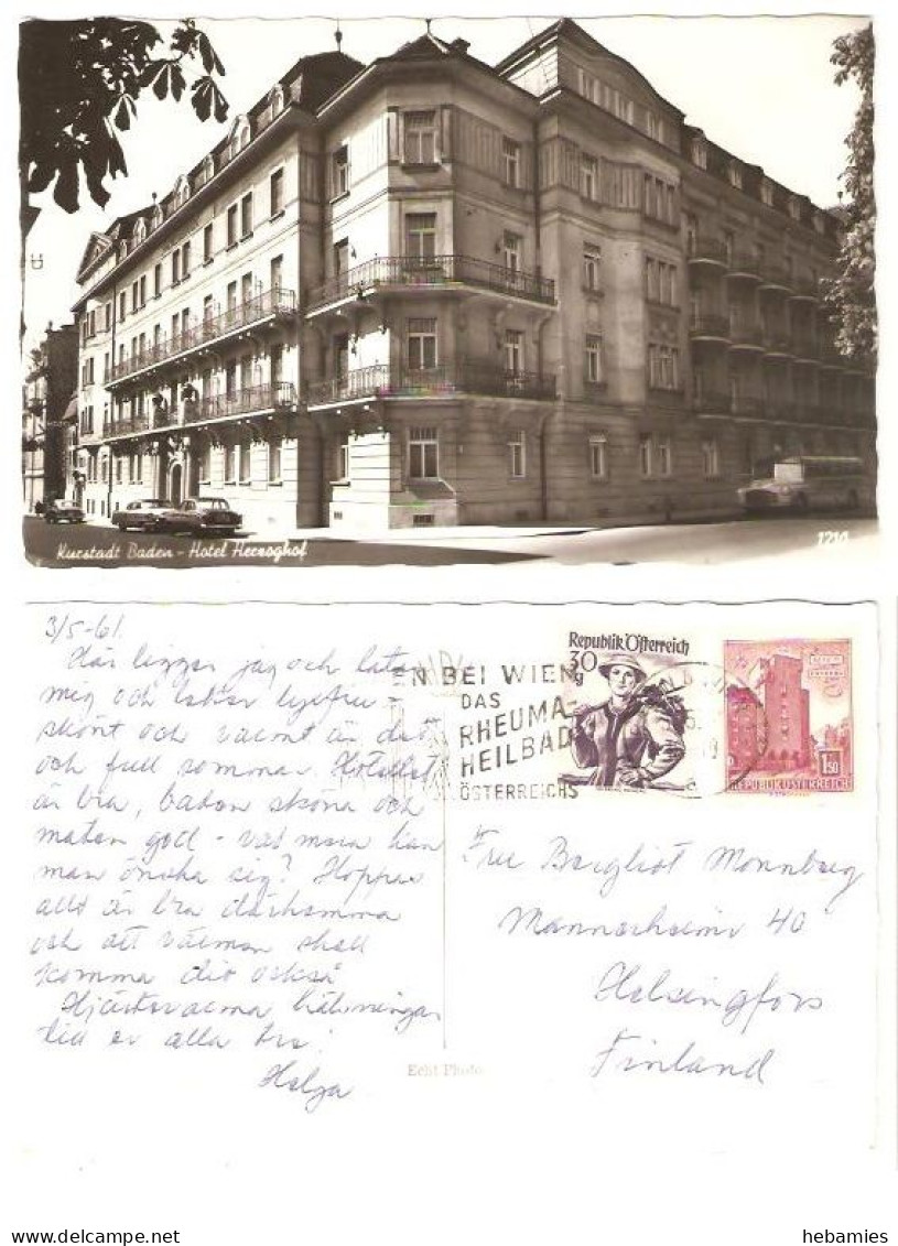 KURSTADT BADEN Bei WIEN - HOTEL HERZOGHOF - AUSTRIA - - Baden Bei Wien