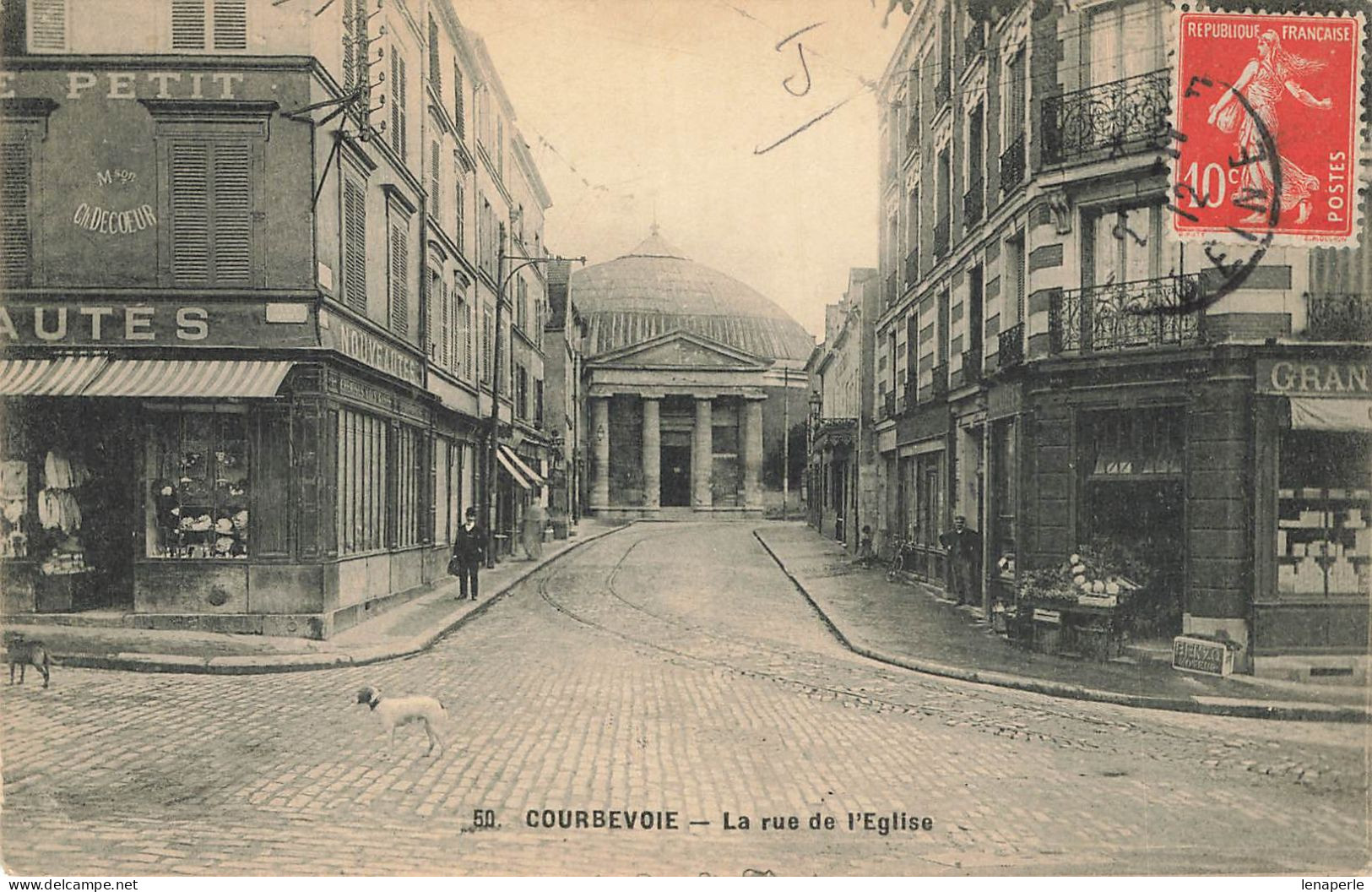 D9800 Courbevoie La Rue De L'église - Courbevoie