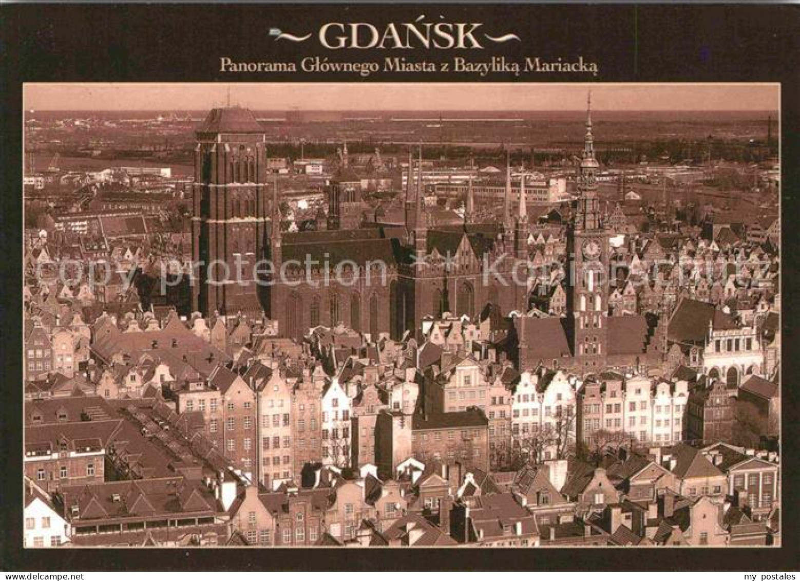 72679658 Gdansk Blick Auf Die Altstadt Mit Marienkirche  - Pologne