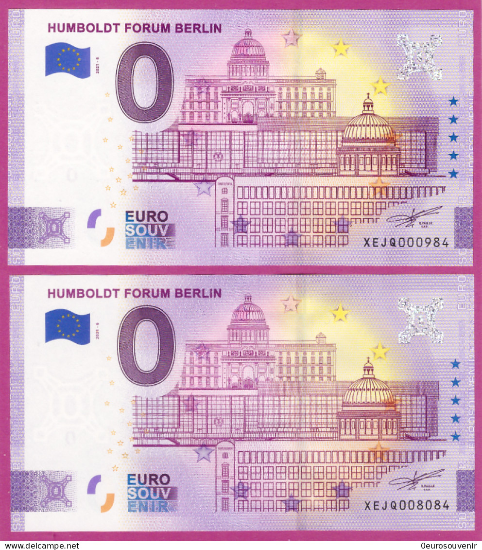 0-Euro XEJQ 2021-6 HUMBOLDT FORUM BERLIN Set NORMAL+ANNIVERSARY - Private Proofs / Unofficial