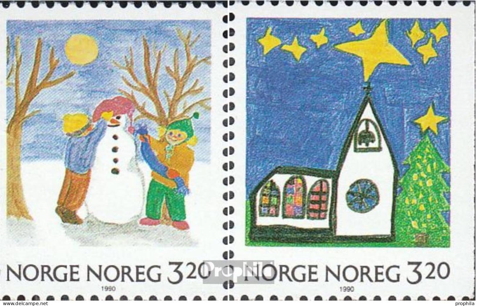 Norwegen 1057-1058 (kompl.Ausg.) Postfrisch 1990 Kinderzeichnungen - Ongebruikt