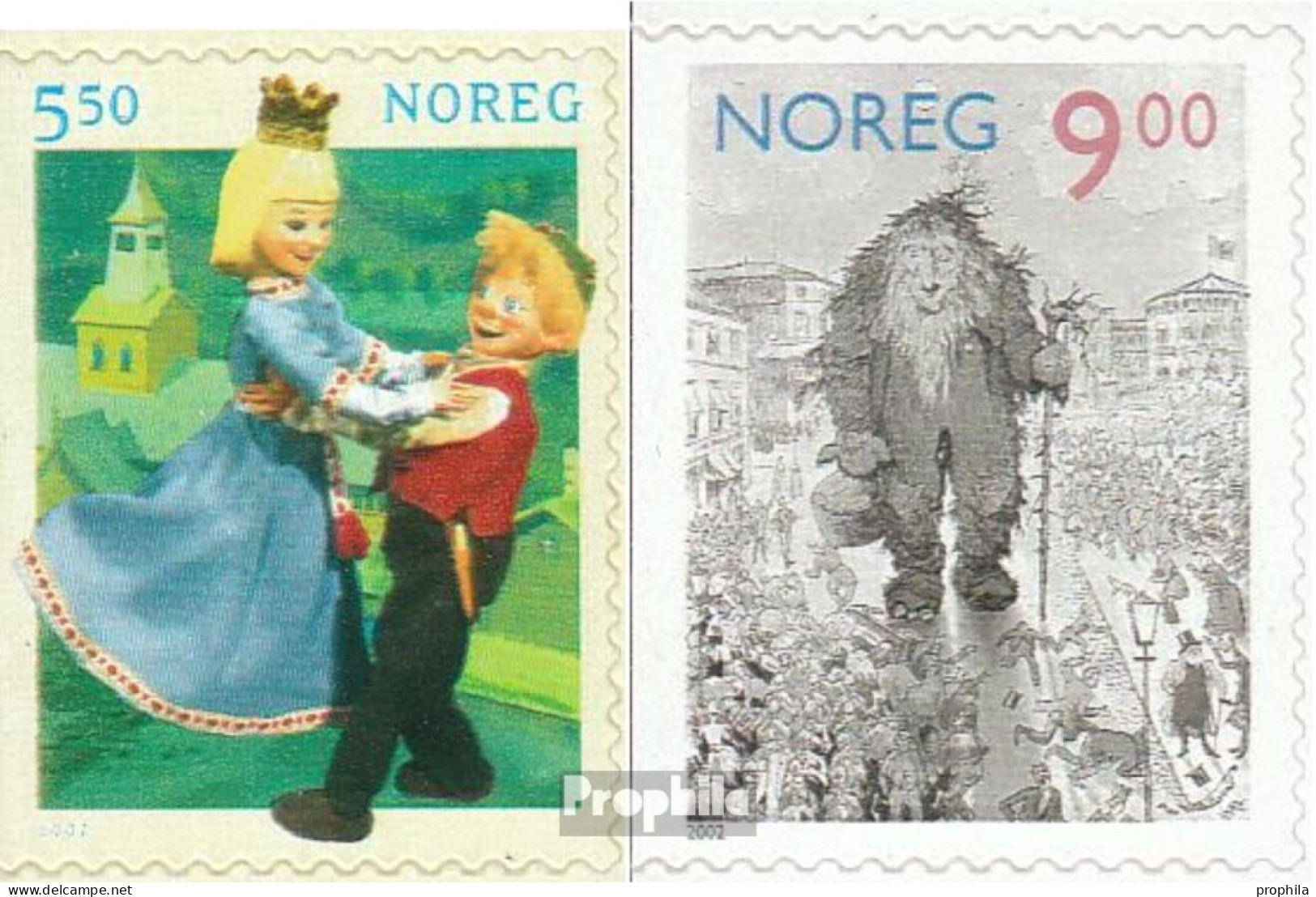 Norwegen 1432Dl-1433Dl (kompl.Ausg.) Postfrisch 2002 Märchenfiguren - Unused Stamps