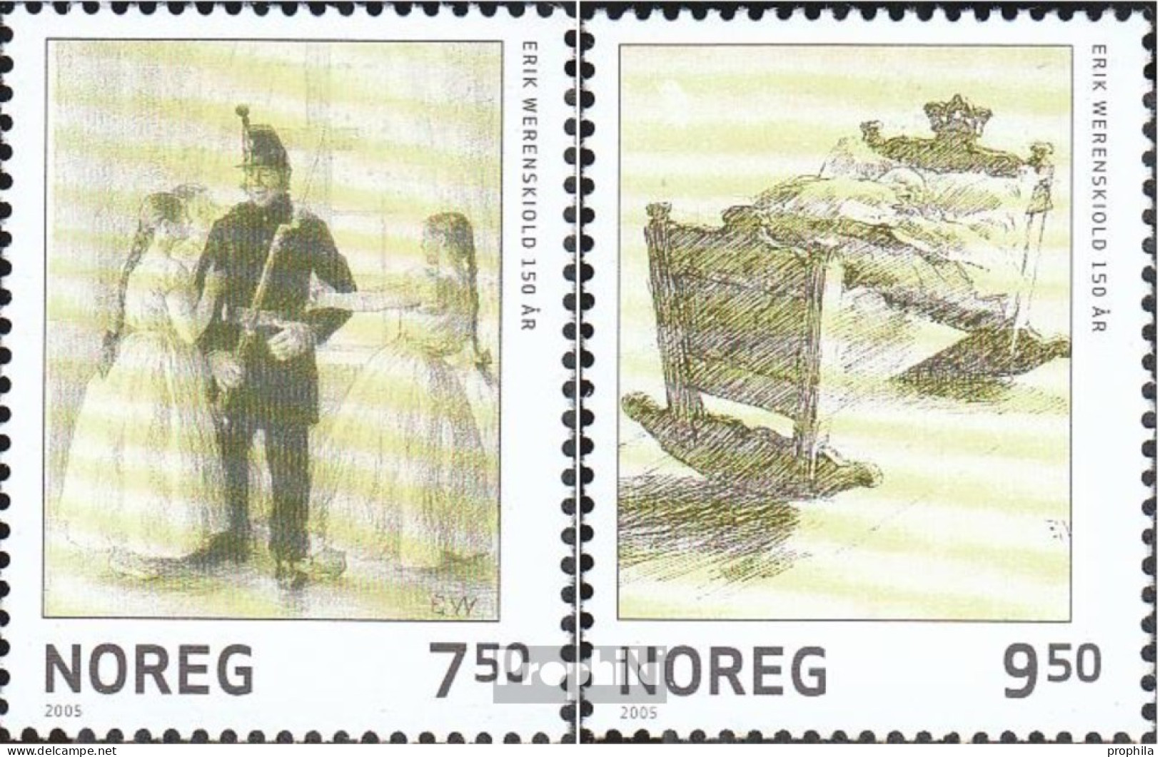 Norwegen 1520-1521 (kompl.Ausg.) Postfrisch 2005 Erik Werenskjold - Ongebruikt