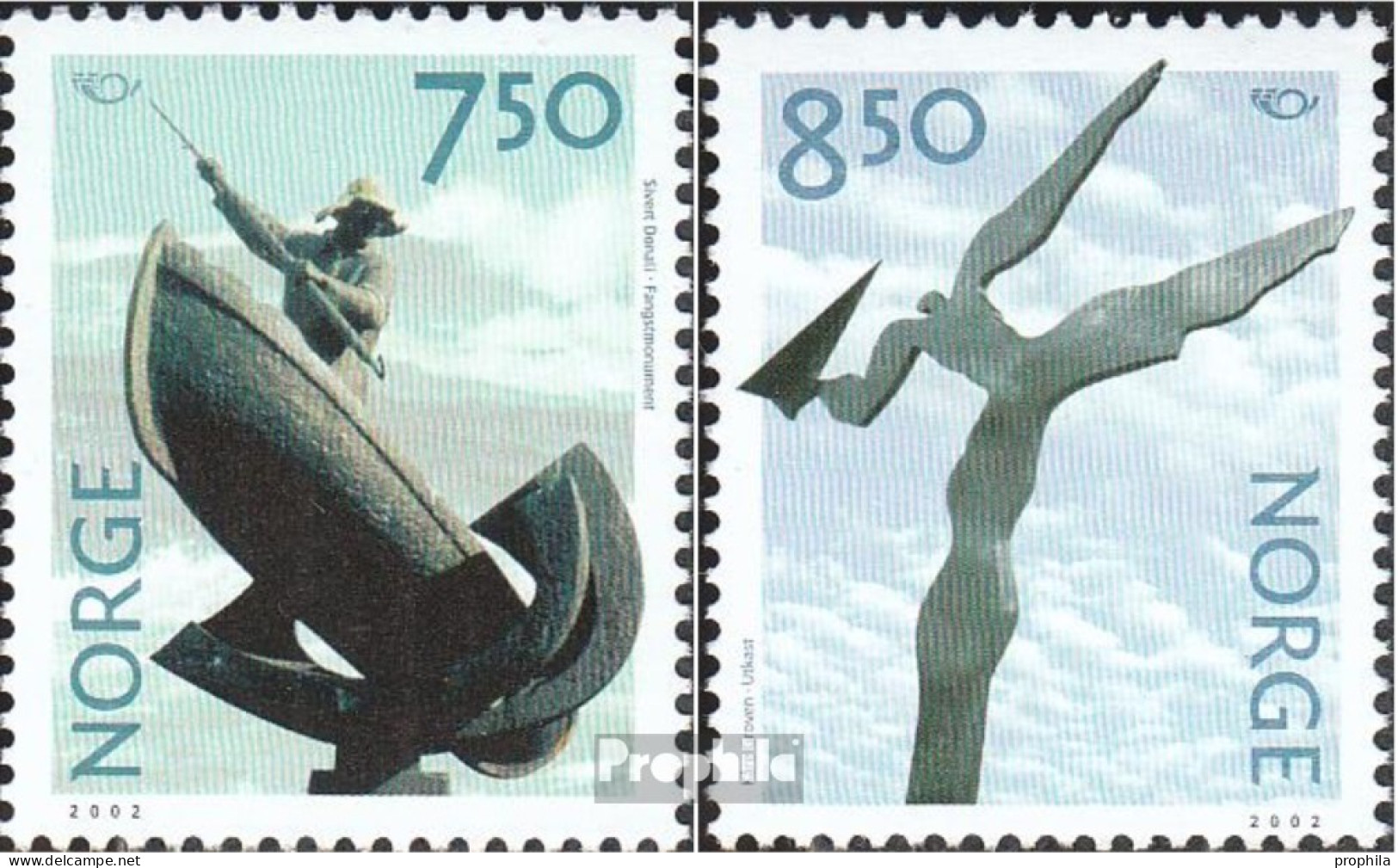 Norwegen 1430-1431 (kompl.Ausg.) Postfrisch 2002 Kunst 20. Jahrhundert - Unused Stamps