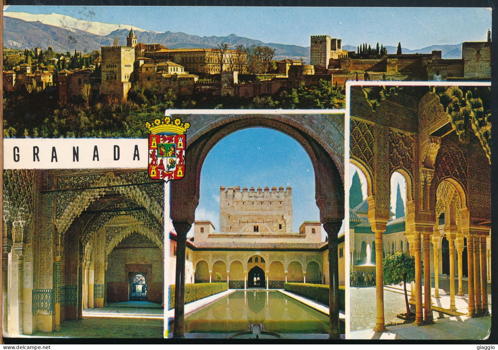 °°° 31038 - SPAIN - GRANADA ALHAMBRA - VISTAS PALACIO ARABE - 1971 With Stamps °°° - Granada