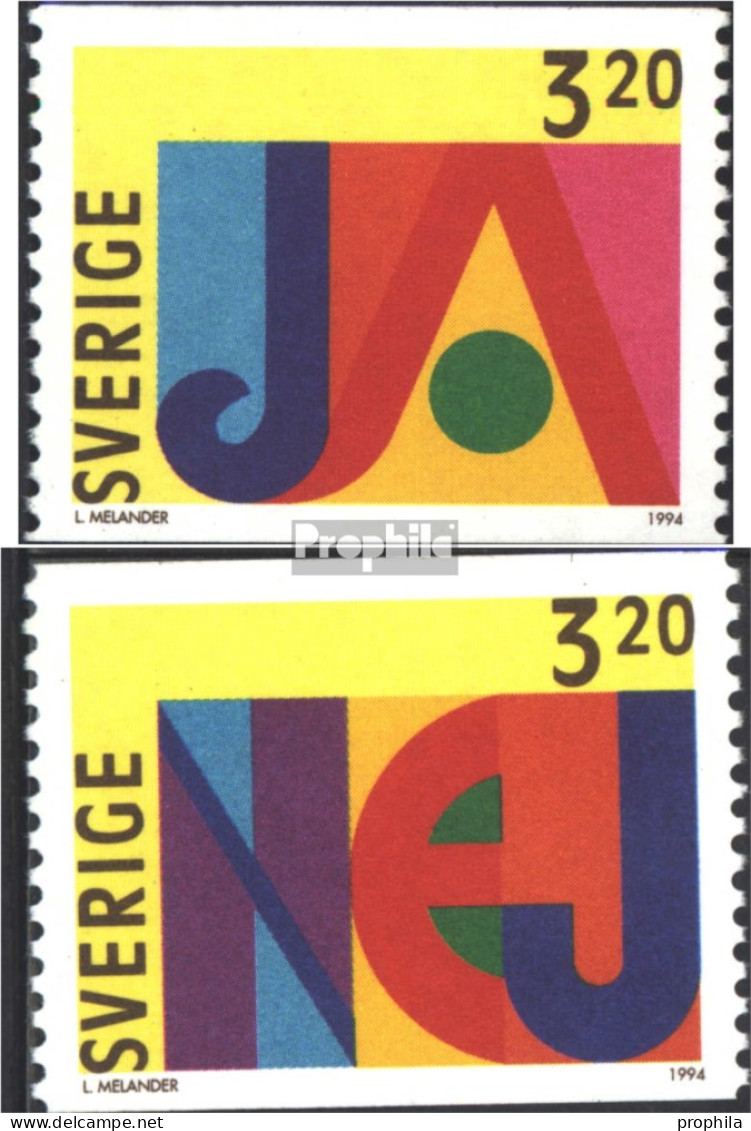 Schweden 1852-1853 (kompl.Ausg.) Postfrisch 1994 Grußmarken - Unused Stamps