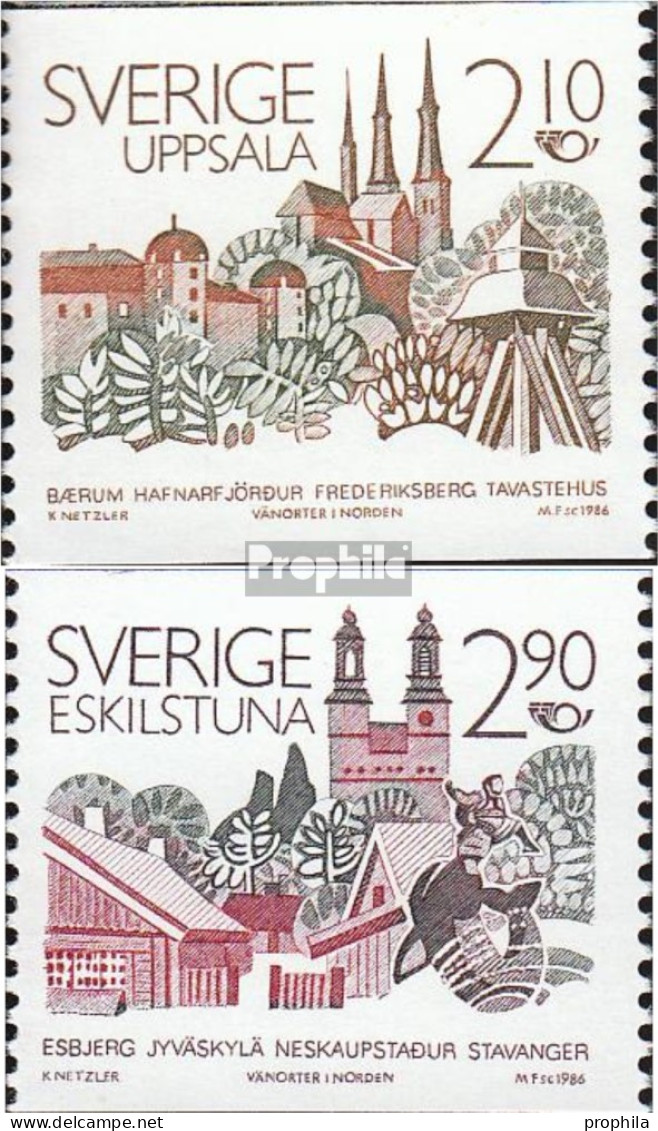Schweden 1395-1396 (kompl.Ausg.) Postfrisch 1986 NORDEN 86 - Neufs