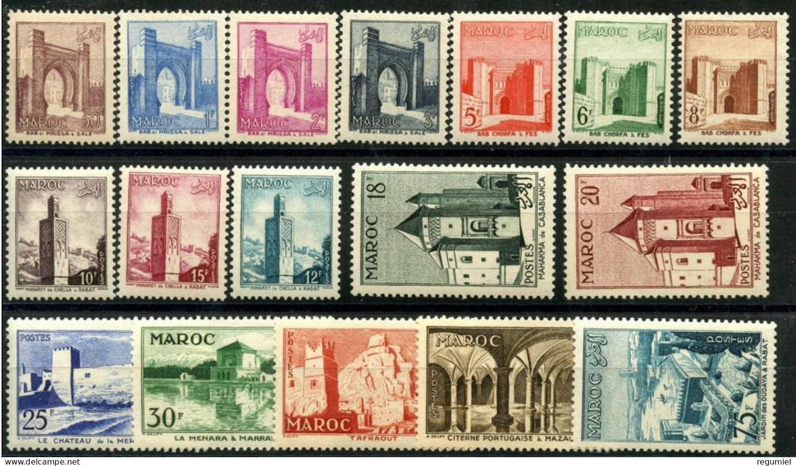 Maroc  345/361 * Charnela. 1955 - Marokko (1956-...)