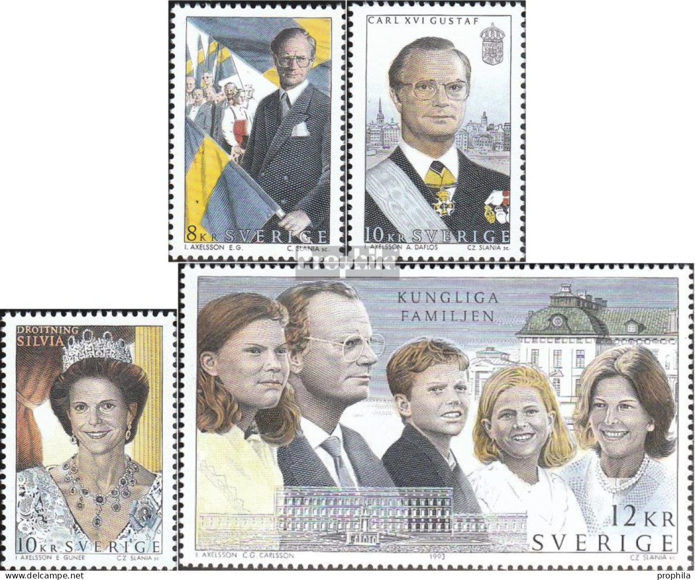 Schweden 1793-1796 (kompl.Ausg.) Postfrisch 1993 Königl. Familie - Nuevos