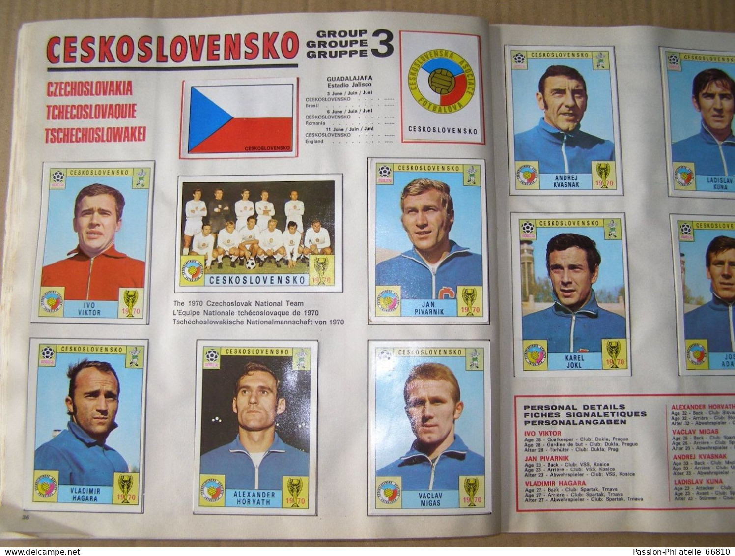 Mexico 1970 - album Panini