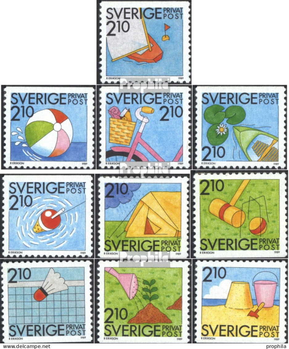 Schweden 1539-1548 (kompl.Ausg.) Postfrisch 1989 Sommervergnügen - Nuevos