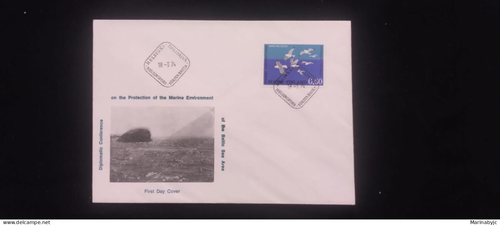 C) 1974. FINLAND. FDC. PROTECTION OF THE MARINE ENVIRONMENT. XF - Europe (Other)