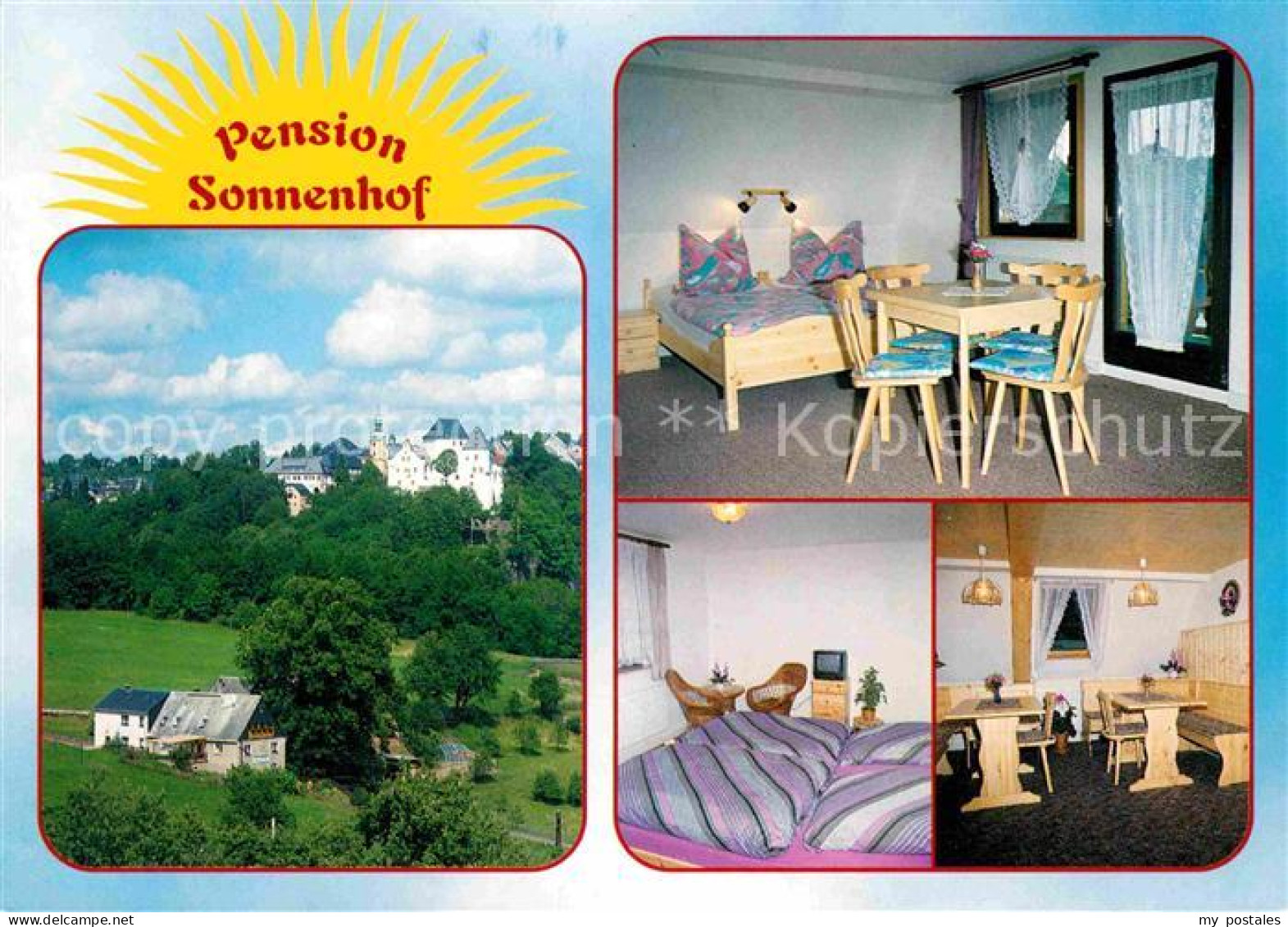 72676248 Schoenbrunn Wolkenstein Erzgebirge Teilansicht Pension Sonnenhof Wolken - Autres & Non Classés