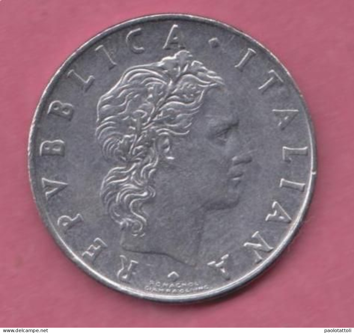 Italia, 1973-50 Lire ( Large Type)- Acmonital- Obverse Italia Turrita. Reverse Representation Of God Vulcano - 50 Lire