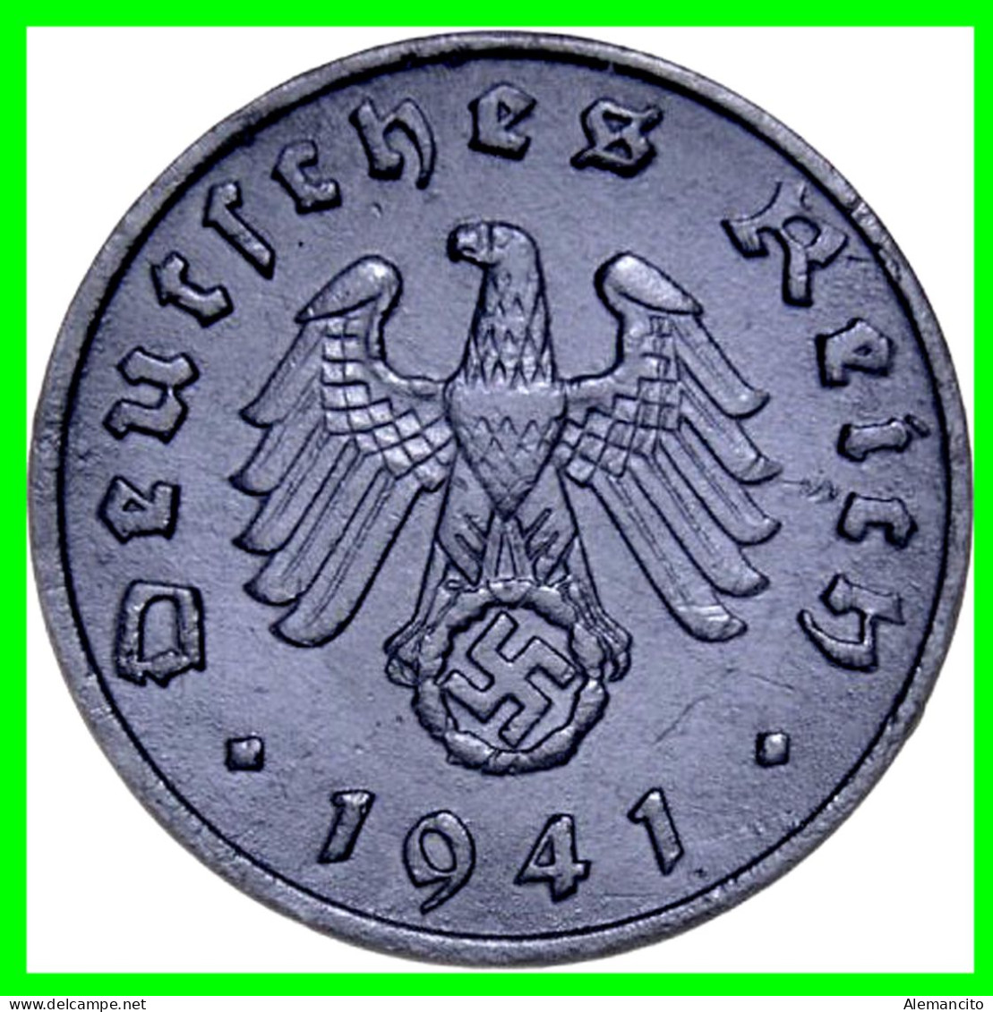 ALEMANIA - GERMANY SERIE DE 7 MONEDAS DE 1 REICHSPFNNIG TERCER REICHS ( AÑO 1941 CECAS - A - B -D - E - F - G - J ) - 1 Reichspfennig
