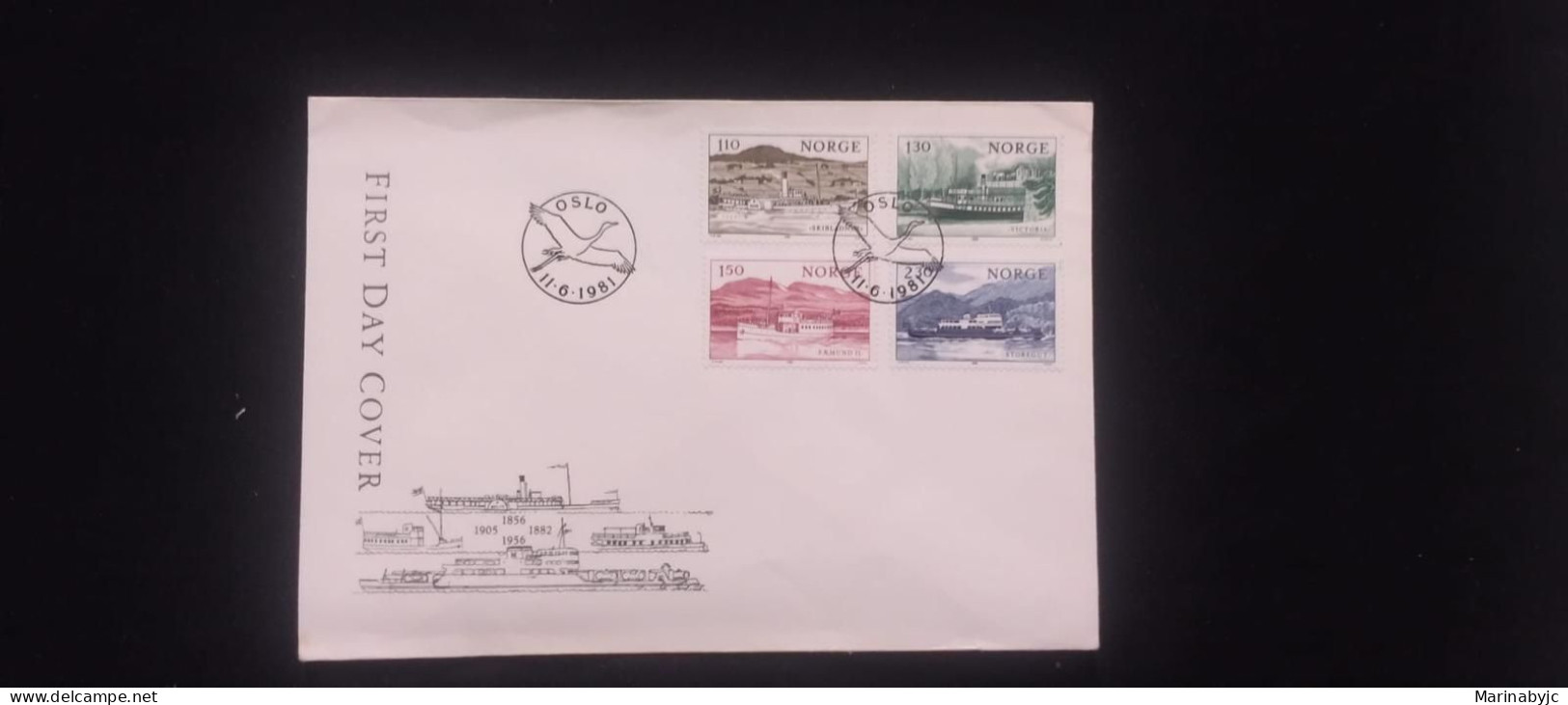 C) 1981. NORWAY. FDC. BOATS. XF - Other & Unclassified