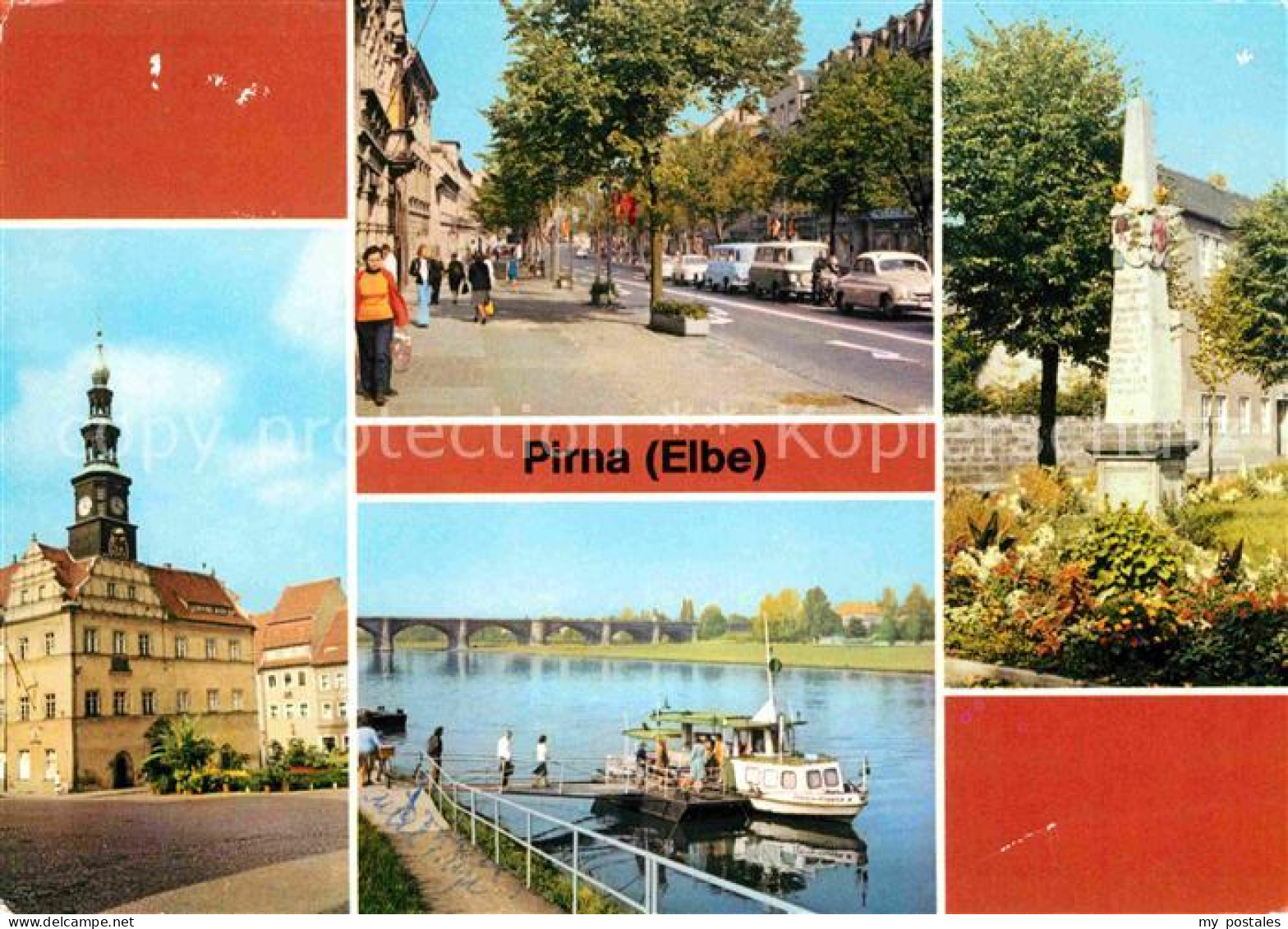 72675647 Pirna Karl Marx Str Dampferanlegestelle Postsaeule Pirna - Pirna