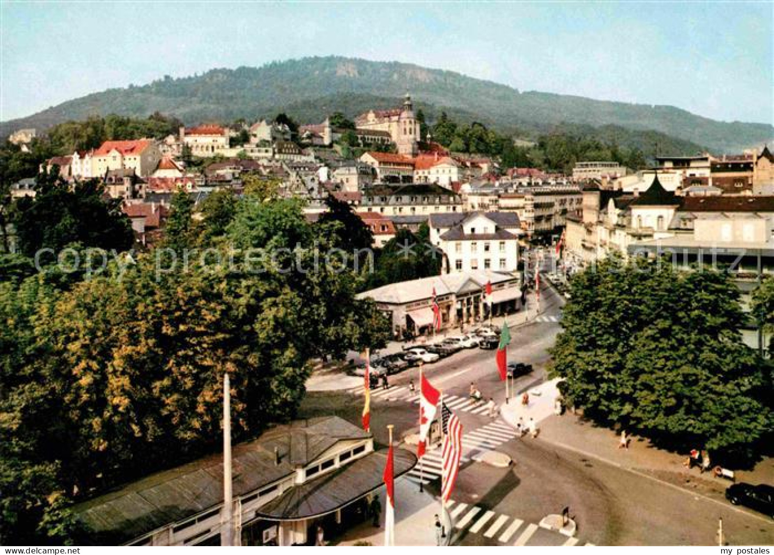 72674152 Baden-Baden Goetheplatz Mit Blick Auf Stiftskirche Baden-Baden - Baden-Baden