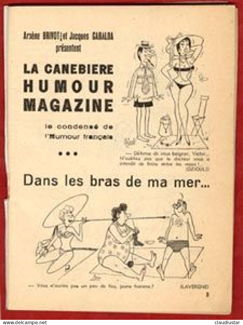** LA  CANEBIERE  -  HUMOUR  MAGAZINE  1960 ** - Humor
