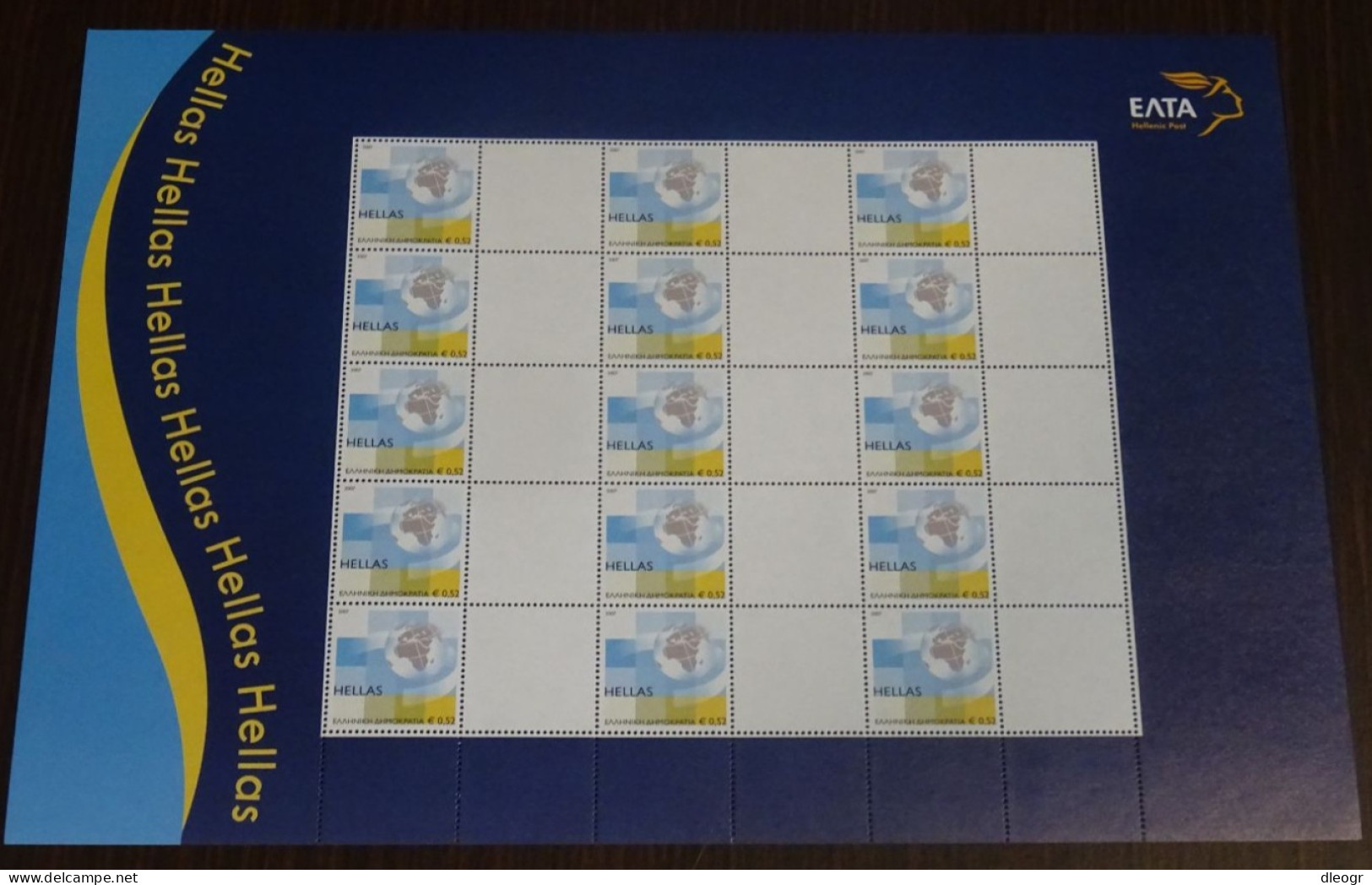 Greece 2007 SET Of 7 Personalized Sheets With Blank Labels MNH - Unused Stamps