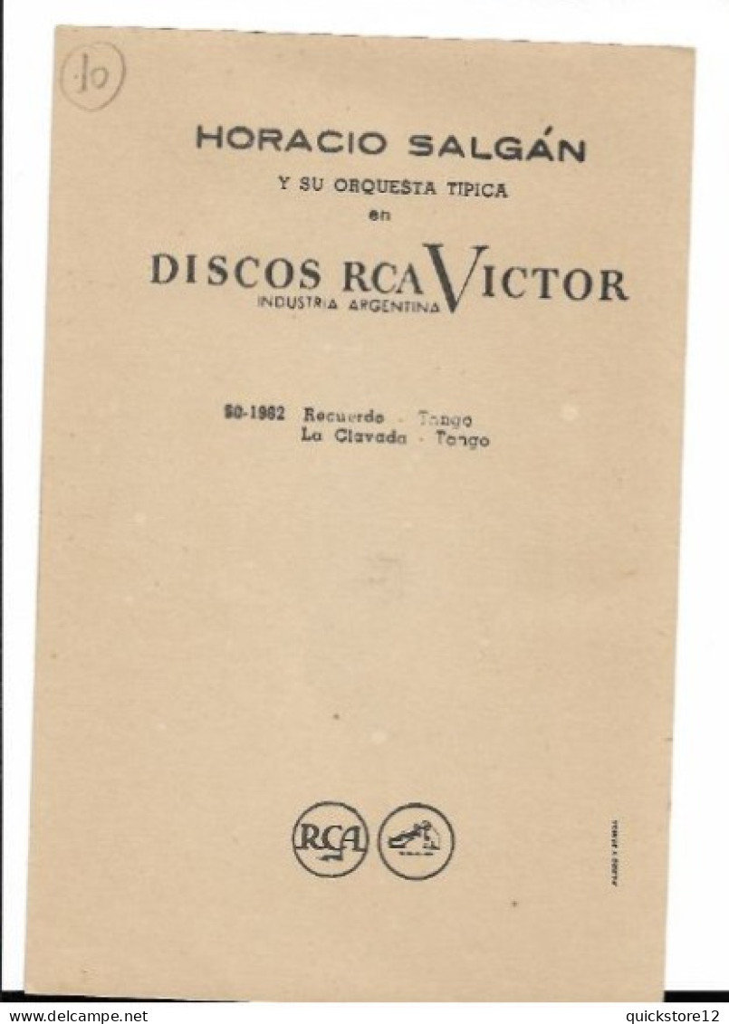 Horacio Salgán - Discos RCA Victor - 7461 - Werbepostkarten