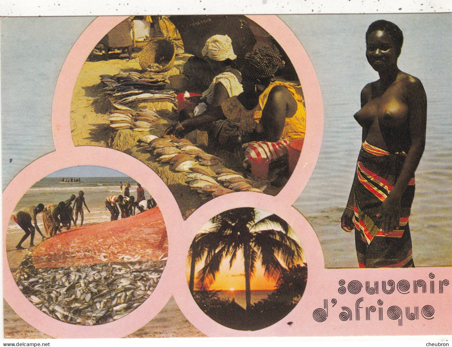COTE D'IVOIRE. ABIDJAN (ENVOYE DE) .MULTIVUES " SOUVENIR  D'AFRIQUE ". + TEXTE - Côte-d'Ivoire