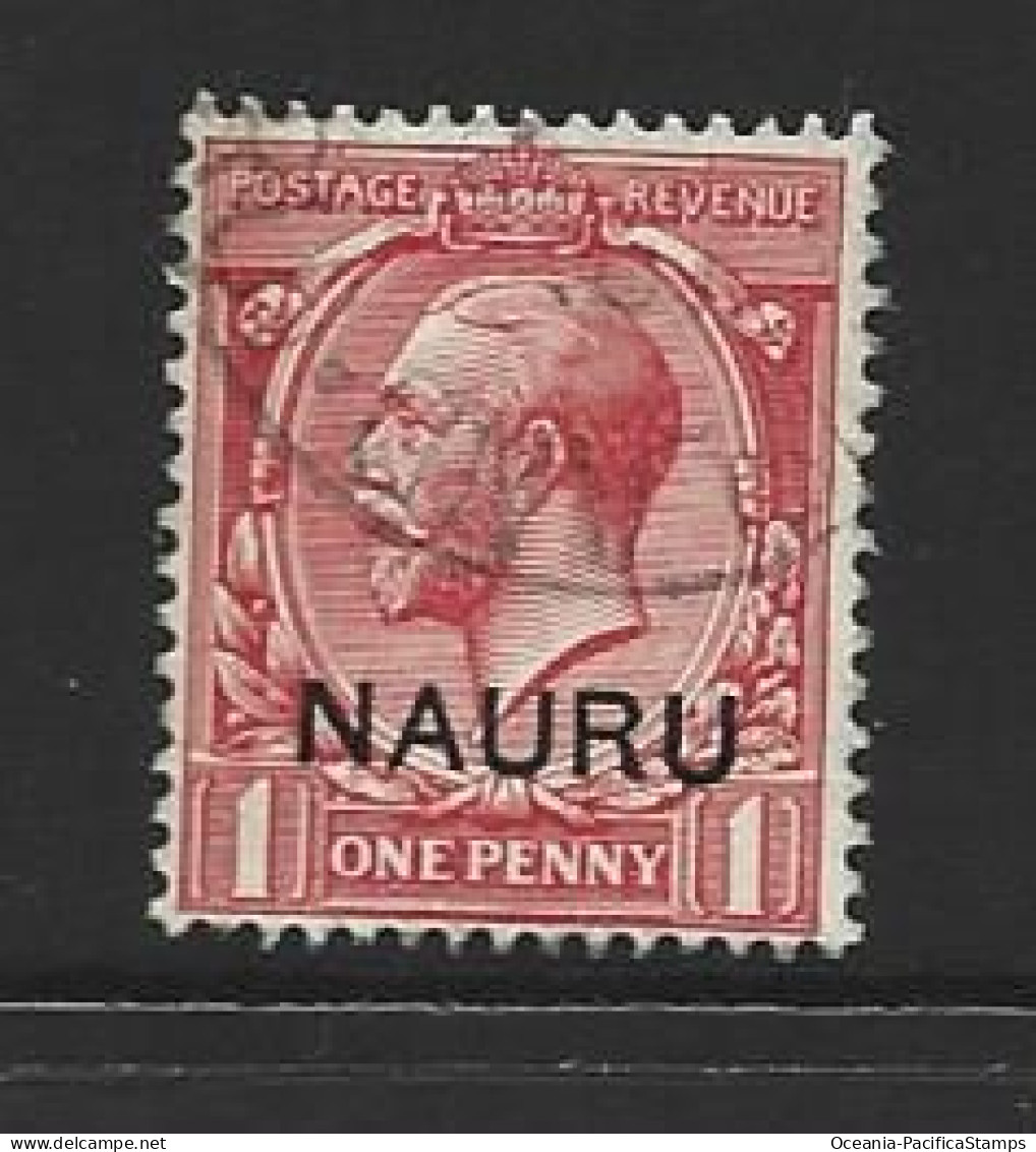 Nauru 1916 - 1931 Overprints At Base On KGV 1d Scarlet FU - Nauru