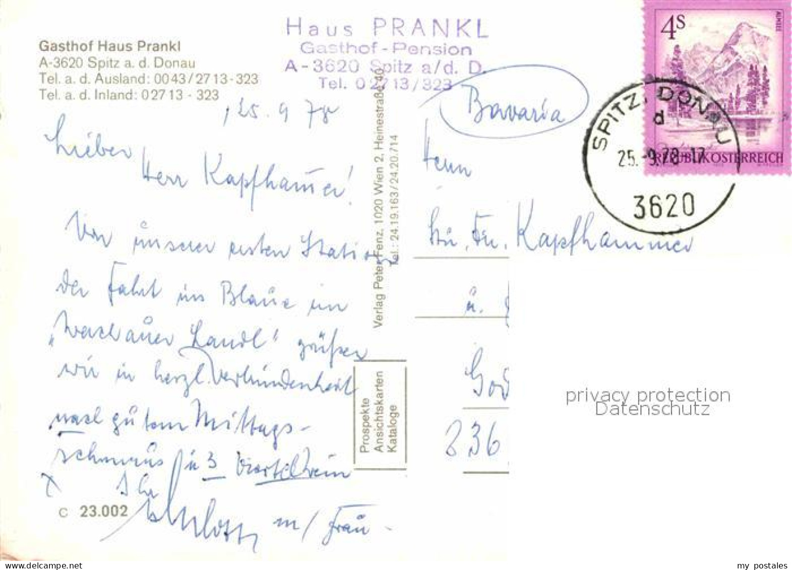 72673439 Spitz Donau Gasthof Haus Prankl Burgruine Spitz - Other & Unclassified