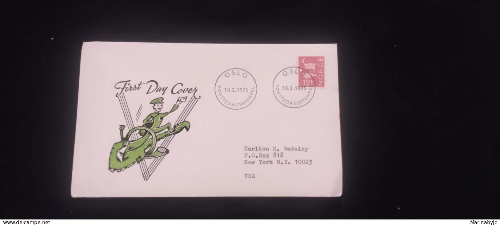 C) 1975. NORWAY. FIRST AIRMAIL ENVELOPE SENT TO USA. XF - Sonstige & Ohne Zuordnung
