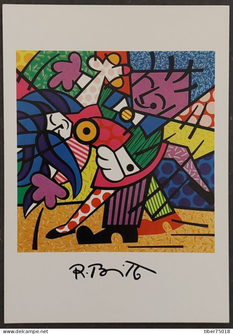 Carte Postale - "Dancers" Illustration Romero Britto - Frame Factory / Gallery 1909 - Chicago - Advertising