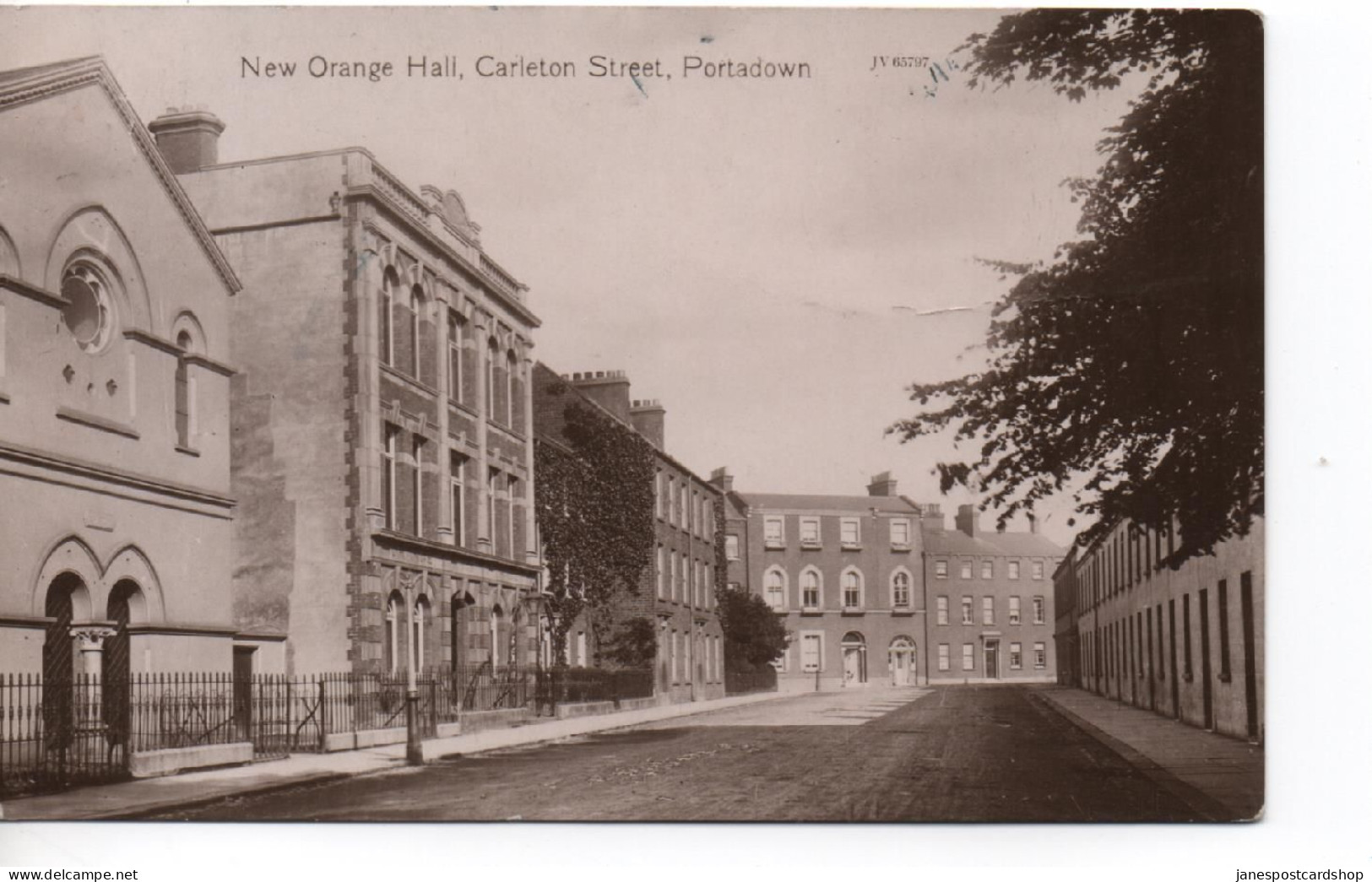 NEW ORANGE HALL - CARLETON STREET PORTADOWN - COUNTY ARMAGH - WITH PORTADOWN POSTMARK 1914 - Armagh