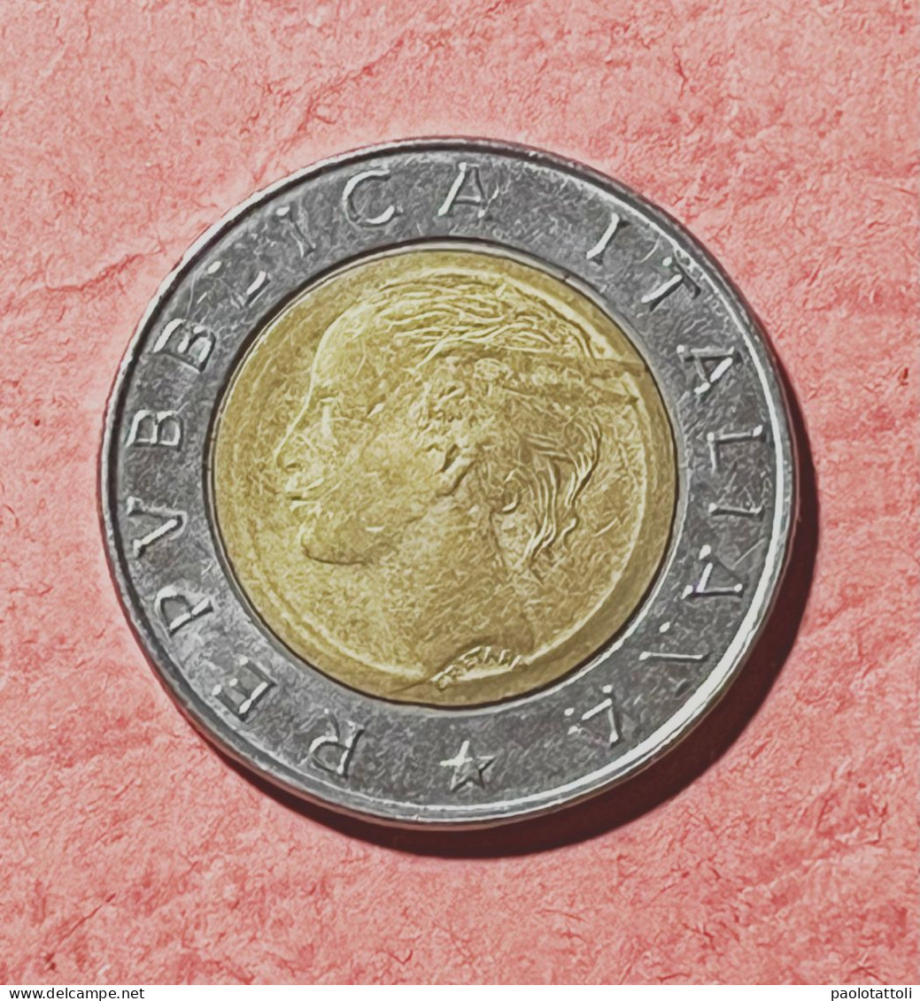 Italia, 1998- 500 Lire-FAQ- IFAD- Bimetallic Centre Bronzital, Ring Acmonital- Obverse Allegory Of Repubblic. - 500 Lire