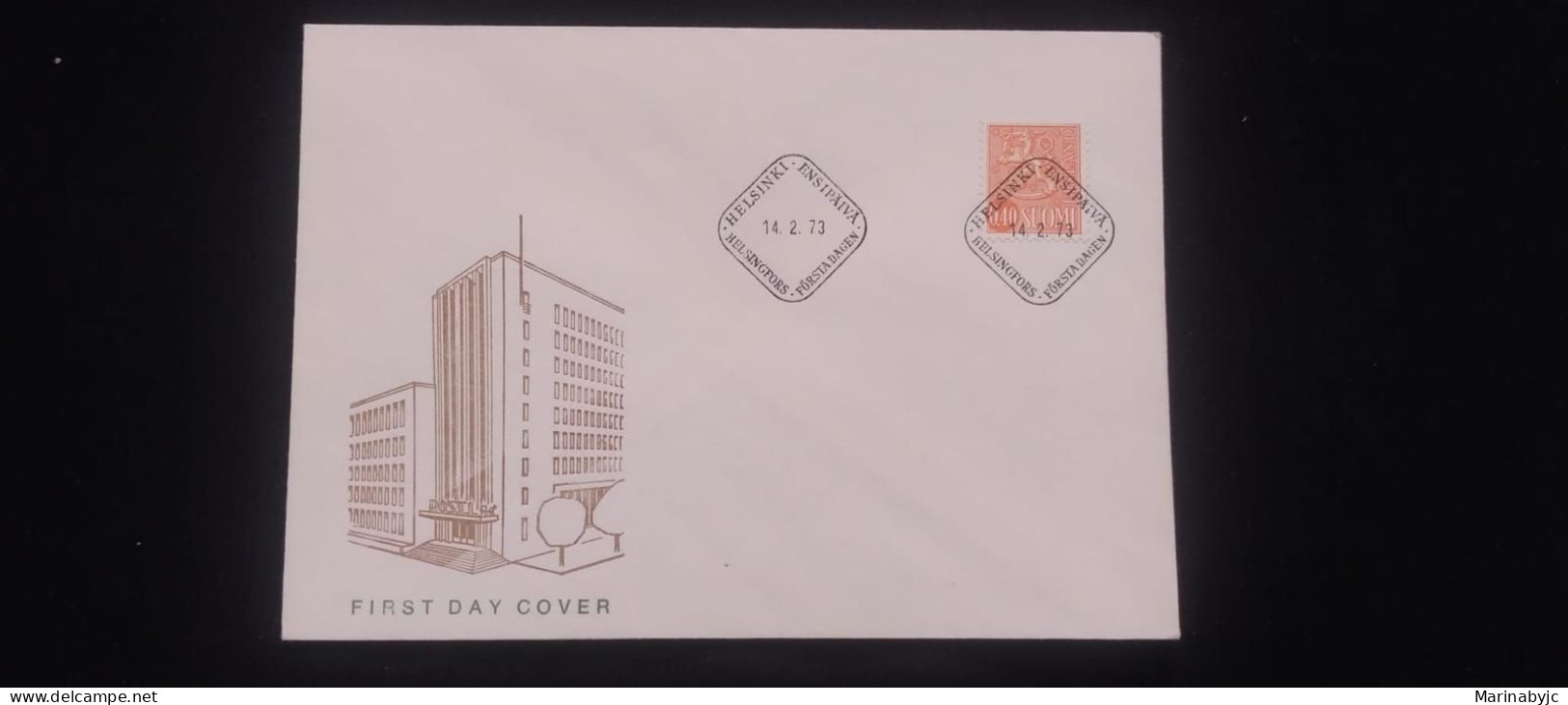 C) 1973. FINLAND. FDC. POSTAL BUILDING. XF - Autres & Non Classés