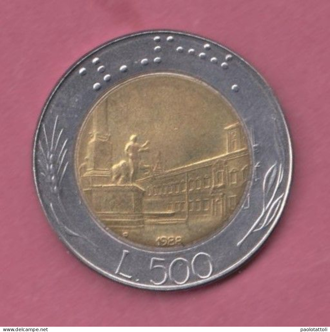 Italia, 1988- 500 Lire - Bimetallic Bronzital Center In Acmonital Ring- Obverse Allegory Of Italian Repubblic. - 500 Lire