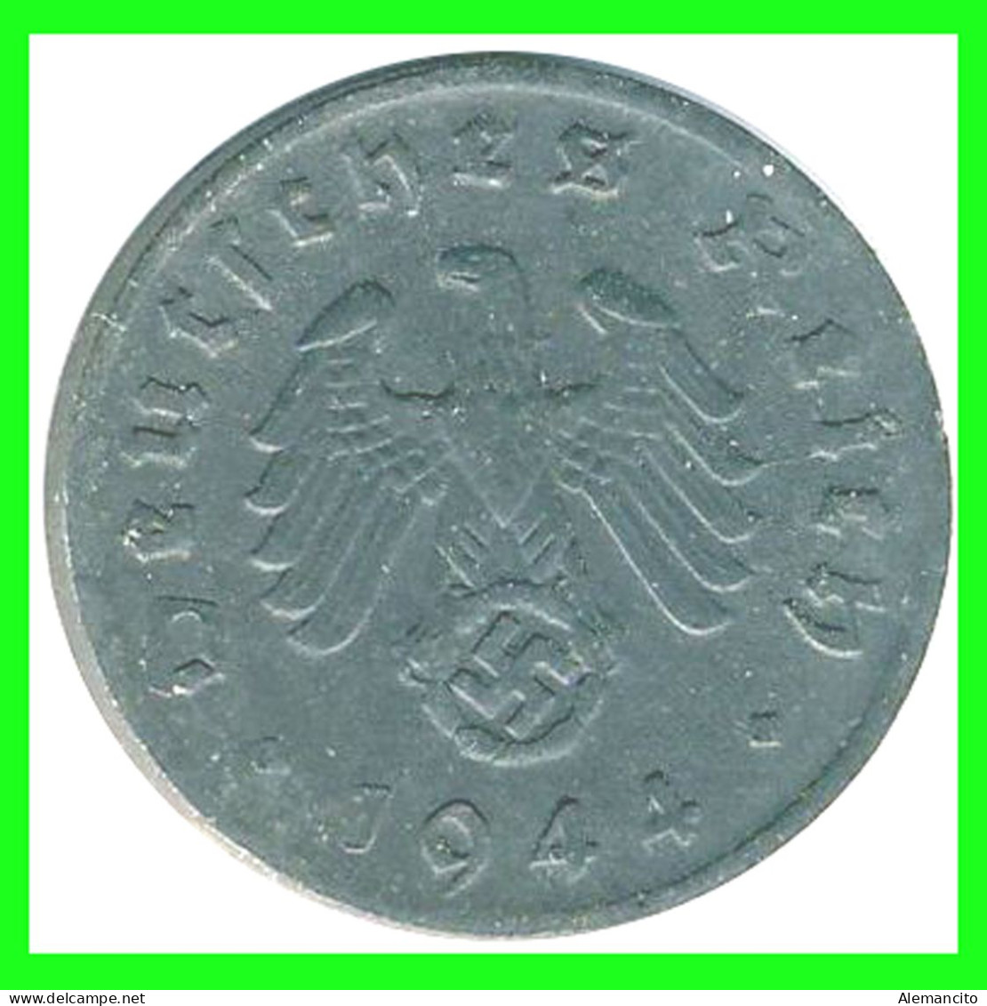 ALEMANIA - GERMANY SERIE DE 6 MONEDAS DE 1 REICHSPFNNIG TERCER REICHS ( AÑO 1944 CECAS ( - A - B -D - E - F - G ) - 1 Reichspfennig