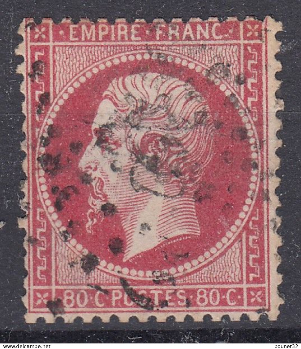 TIMBRE FRANCE EMPIRE DENTELE N° 24a ROSE FONCE OBLITERATION GC - A VOIR - 1862 Napoléon III.