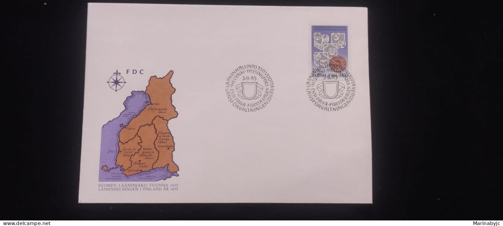 C) 1985. FINLAND. FDC. COUNTY DIVISION. XF - Sonstige & Ohne Zuordnung