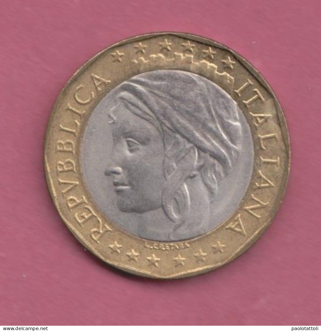 Italia, 1997- 1000 Lire - Bimetallic Copper-nickel Center In Bronzital Ring- Obverse Allegory Of Italian Repubblic. - 1 000 Lire