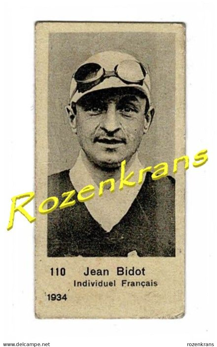 Ancienne Chromo Wielrenner Coureur Cycliste Francais Cycling Jean Bidot (⁰ Saint-Germain-en-Laye ⴕ  Paris) - Cycling