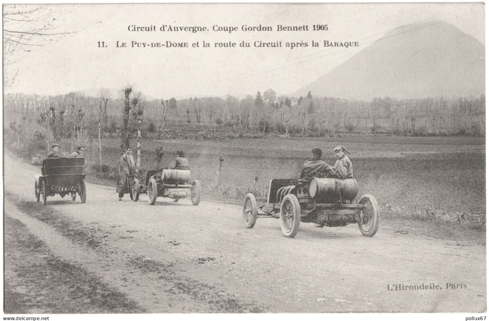 CPA AUTOMOBILES. COUPE GORDON BENNETT 1905  -  LE PUY-DE-DÔME ET LA ROUTE DU CIRCUIT APRÈS LA BARAQUE - Other & Unclassified