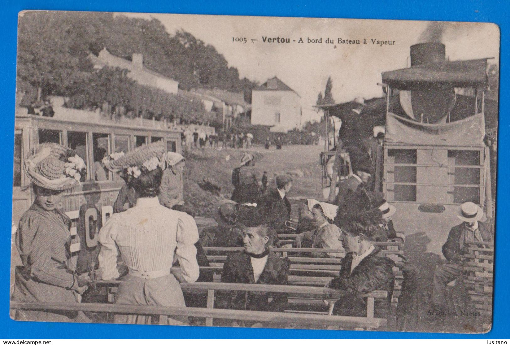 Loire Inférieure VERTOU "A Bord Du Bateau à Vapeur " - Batz-sur-Mer (Bourg De B.)