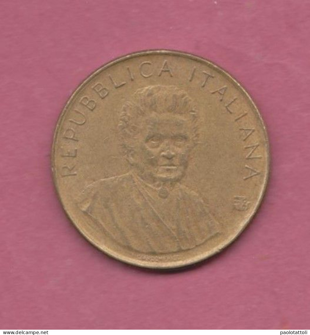 Italia, 1980- 200 Lire. Circulating Commemorative Coin-Bronzital- Obverse Maria Montessori. - 200 Lire