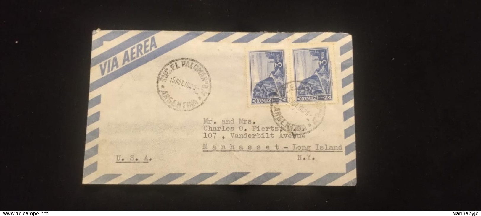 C) 1980. ARGENTINA. AIRMAIL ENVELOPE SENT TO USA. DOUBLE STAMP. XF - Other & Unclassified