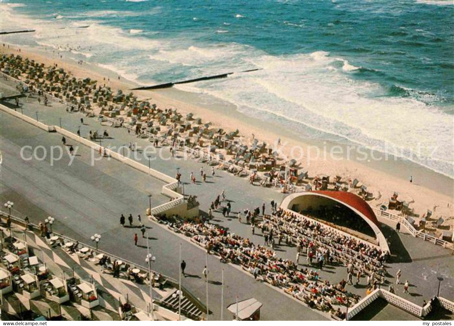 72668072 Westerland Sylt Konzertpavillon Strand Fliegeraufnahme Westerland - Autres & Non Classés